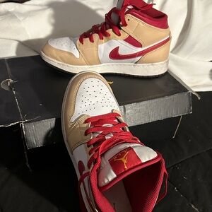 Nike Red and Tan Women's Sneakers